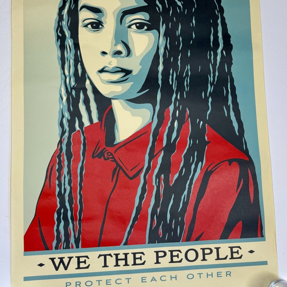 Shepard Fairey We The People Protect Each Other Poster 24x36 Obey Giant Authenti